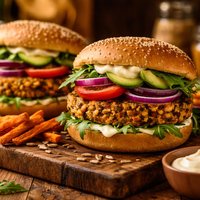 Sunflower Veggie Tofu Burgers