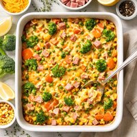 Sunny Day Casserole Cheesy Ham Vegetables