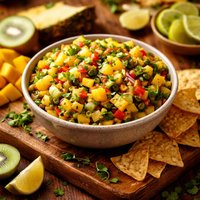 Sunny Hot Salsa Pineapple Mango Kiwi Salsa