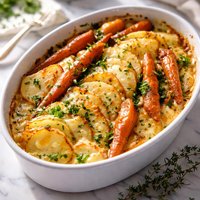 Sunset Scallop Potatoes and Carrots