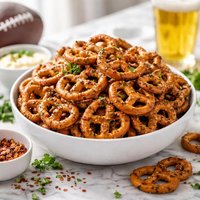 Super Bowl Spicy Pretzels