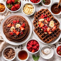 Super Easy Chocolate Pancakes or Waffles