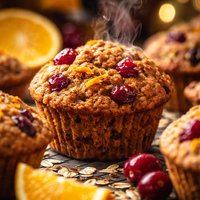 Super Easy Orange Cranberry Bran Muffins