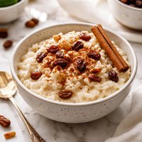 Super Easy Rice Pudding with Raisins