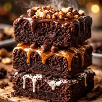 Super Fudgy Three Way Topped Brownies