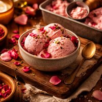 Super Quick Exotic Rose Ice Cream