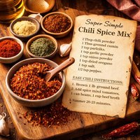 Super Simple Chili Spice Mix with Chili Recipe Instructions