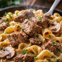 Super Simple Crock Pot Beef Stroganoff