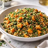 Super Simple Pumpkin Ginger Barley Pilaf Vegan