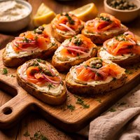 Super Simple Smoked Salmon Crostini