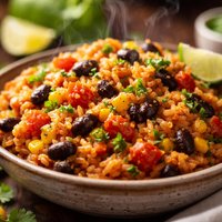 Super Simple Vegan Spanish Rice Beans