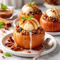 Super Stuffed Baked Apples a La Mode