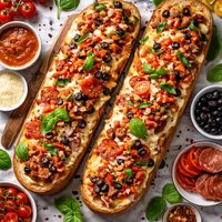Super Stuffed French Bread Pizza Rustica