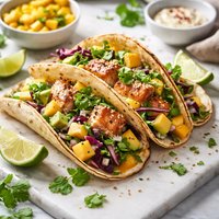 Superfoods Salmon Taco with Mango and Avocado