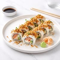 Sushi Roll with Fried Onions