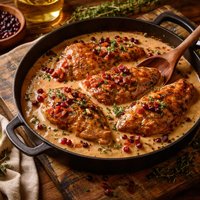 Swedish Pheasant or Chicken in Gjetost Cream Sauce