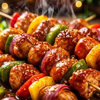 Sweet and Sour Chicken Skewers