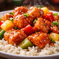 Sweet and Sour Chicken with Rice