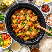 Sweet and Sour Curry Chicken for Slow Cooker