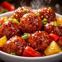 Sweet and Sour Vegetarian Meatballs