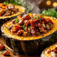 Sweet Bacon Stuffed Squash