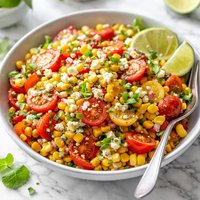 Sweet Corn Tomato Salad with Fresh Cilantro