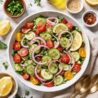 Sweet Cucumber and Red Onion Salad