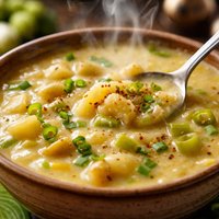Sweet Dairy Free Potato Leek Soup