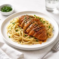 Sweet Garlic Chicken with Pasta