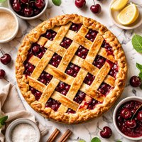 Sweet Glazed Cherry Pie