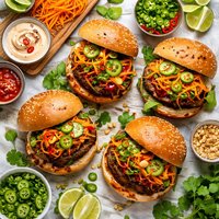 Sweet Hot Thai Burgers