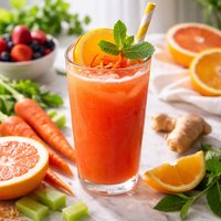 Sweet Morning Eye Opener Fruit and Vegetable Juice