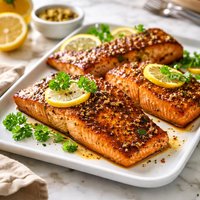 Sweet Mustard Glazed Salmon for the Grill