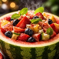 Sweet N Savory Watermelon Cup Fruit Salad