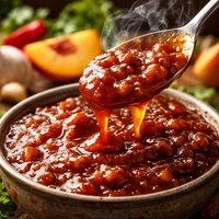 Sweet Peach Barbecue Sauce for Chicken Pork Shrimp Fish