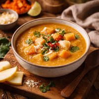 Sweet Potato Asian Pear and Coconut Soup
