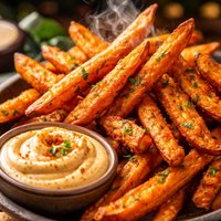 Sweet Potato Fries with Chipotle Mayonnaise Yam Fries