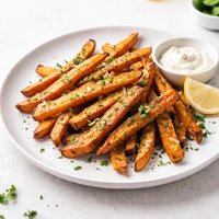 Sweet Potato Fries with Garlic and Herbs