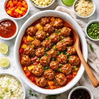 Sweet Sour Crock Pot Turkey Meatballs