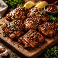Sweet Spicy Garlic Grilled Chicken Thighs