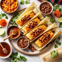 Sweet Tamales with Yams and Pecans