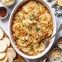 Sweet White Potato Gratin