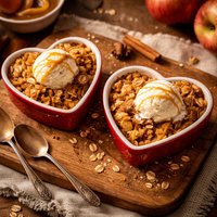 Sweetheart Apple Crisp for Two