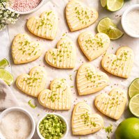 Sweetheart Lime Shortbread Cookies