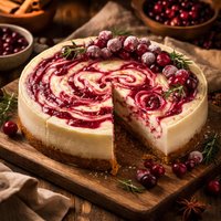 Swirled Cranberry Cheesecake
