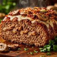 Swiss Bacon Mushroom Meatloaf