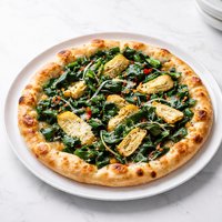 Swiss Chard Artichoke Pizza