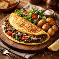 Swiss Chard Omelette Dinner