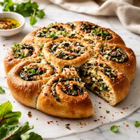 Swiss Chard Pinwheel Bread