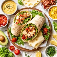 Swiss Chicken Wrap with Honey Mustard Sauce